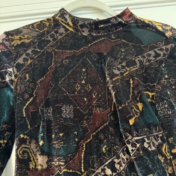 Free People open back velvet romper - Picture 2 of 4